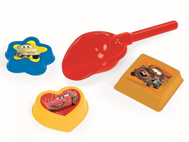 Wader, Disney, łopatka + 3 foremki do piasku