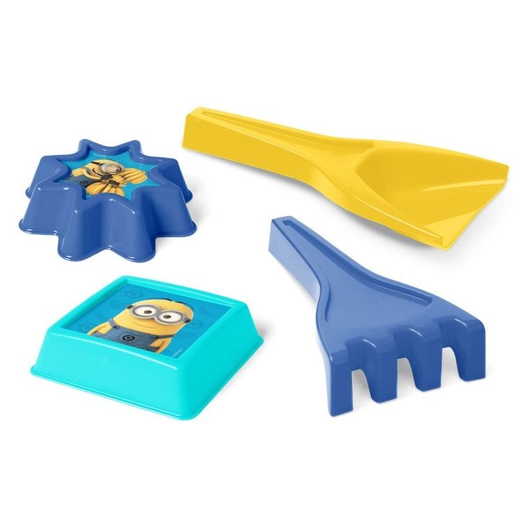 Wader, Minionki, łopatka, grabki + 2 foremki