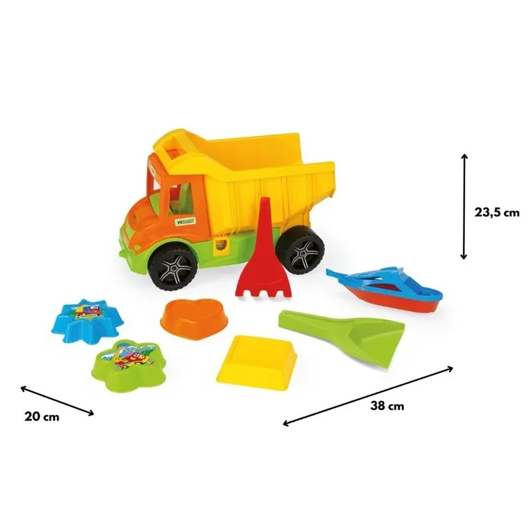 Wader, Multi Truck, wywrotka z zestawem do piasku, 38 cm