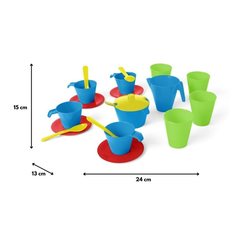 Wader, Party World, zestaw naczyń, kolorowy, 20 elementów