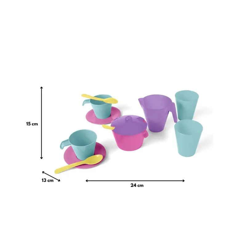 Wader, Party World, zestaw naczyń, różowy, 12 elementów