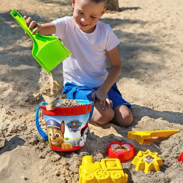 Wader, Psi Patrol, zestaw do piasku z wiaderkiem, 9 elementów
