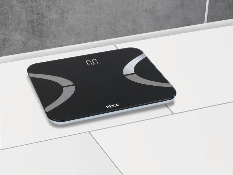 Waga łazienkowa led, 30-26 cm, czarna