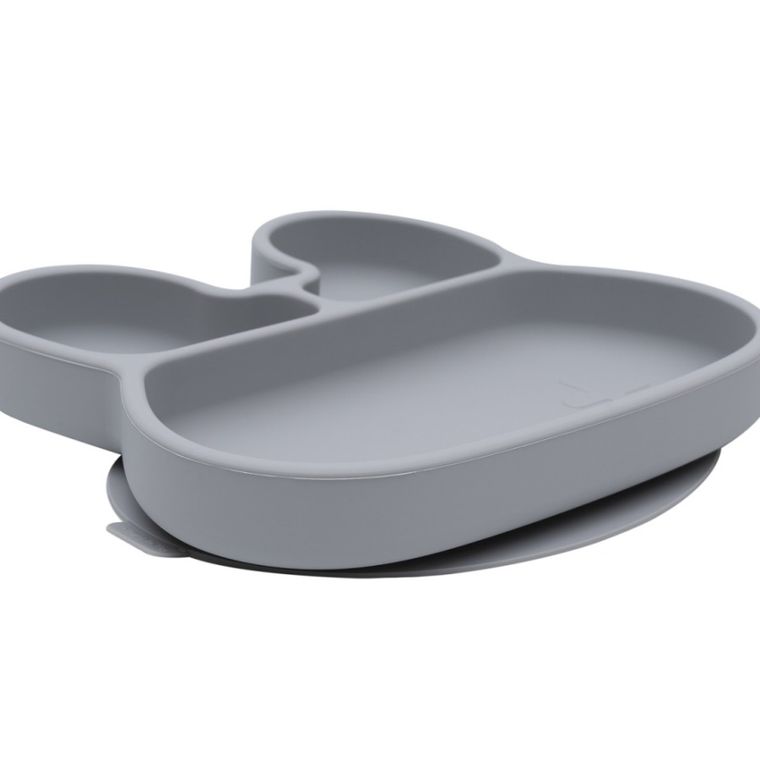 We Might Be Tiny, Króliczek, silikonowy talerzyk z przyssawką, szary