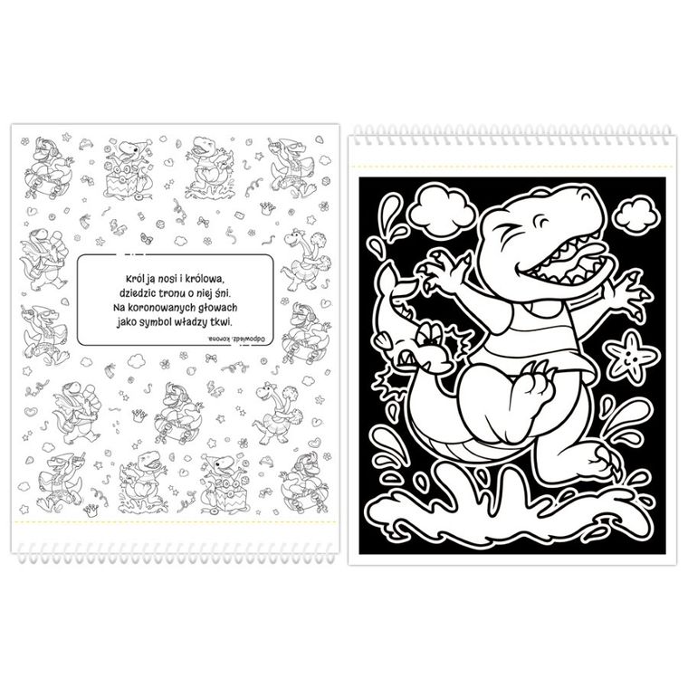 Welurkowe dinozaury. Dotykaj i koloruj