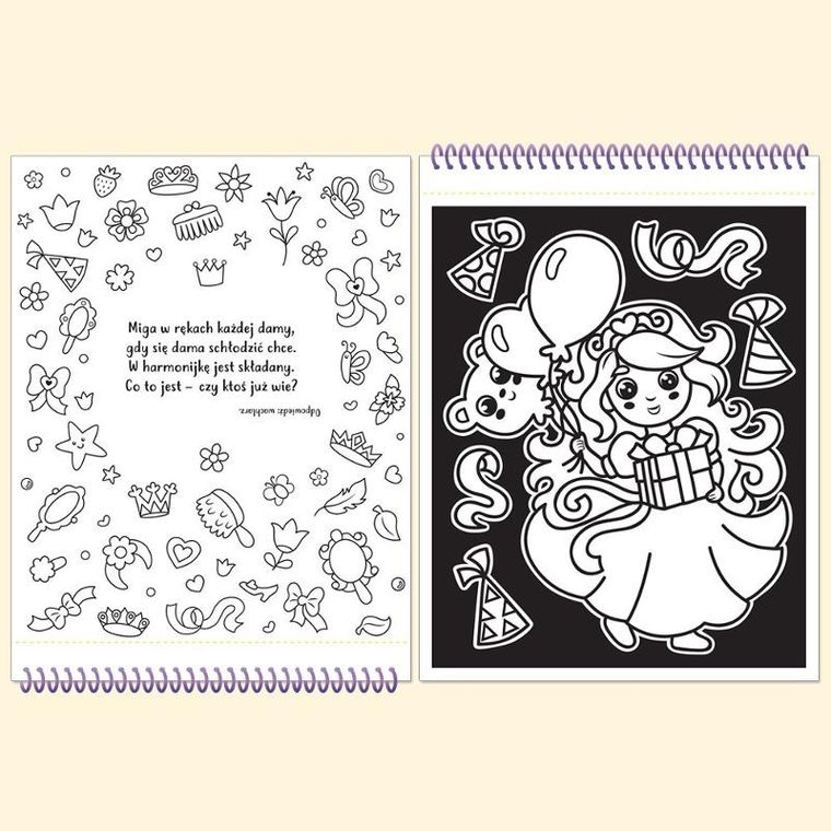 Welurkowe królewny. Dotykaj i koloruj