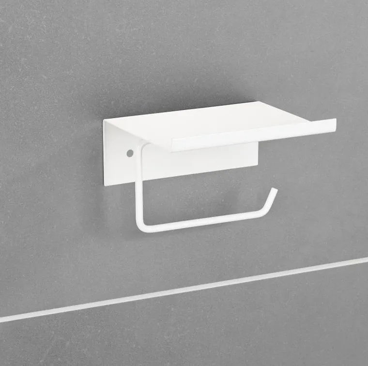 Wenko, Desulo, uchwyt na papier toaletowy, metalowy z półką