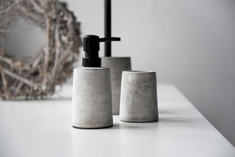 Wenko, dozownik do mydła w płynie, Villena, beton, 150 ml