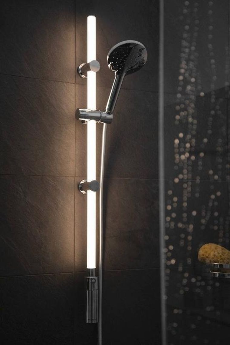Wenko, drążek prysznicowy LED 74 cm, ciepła biel