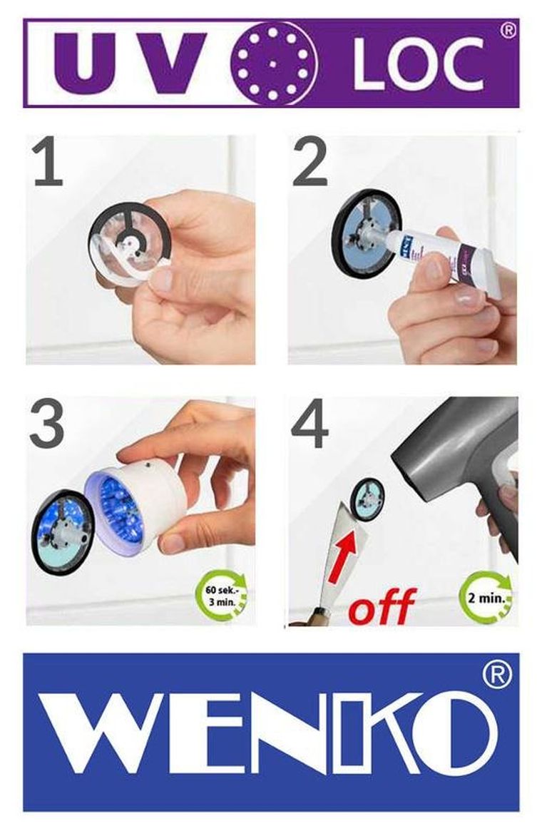 Wenko, elementy montażowe uv-loc, adaptery