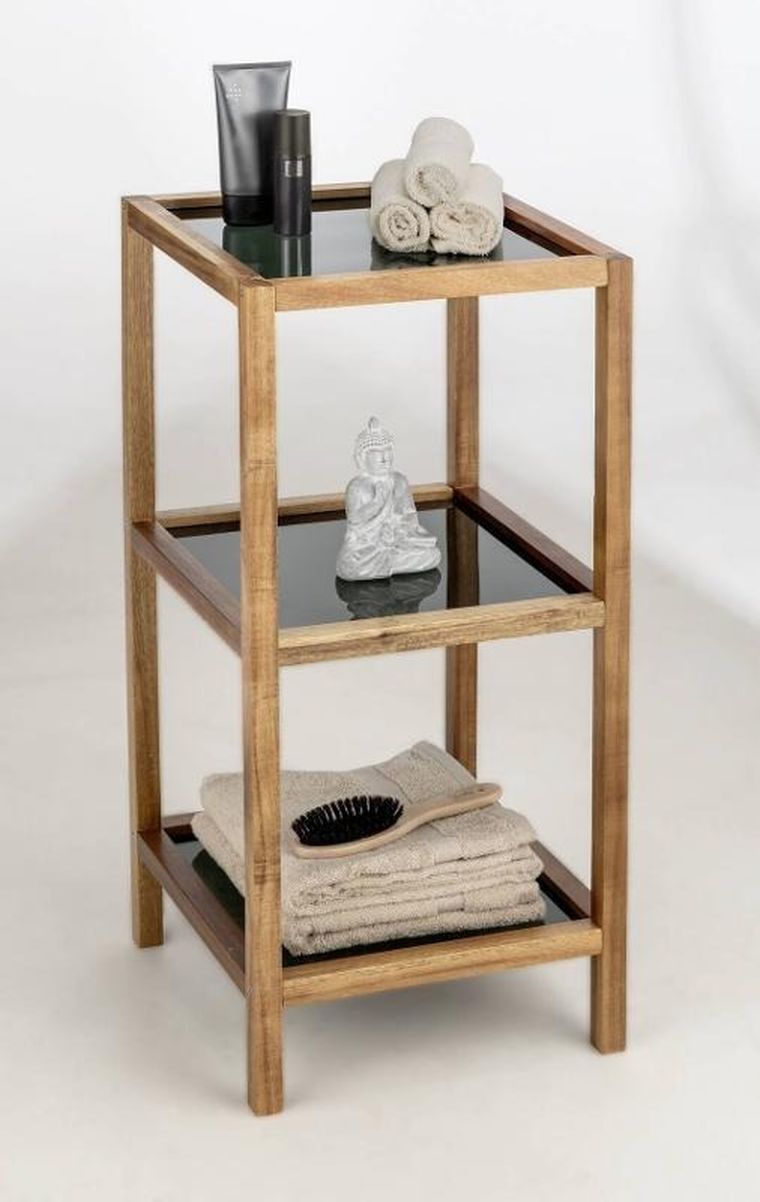 Wenko, Fondi, półka, 3-poziomowa, drewno akacji