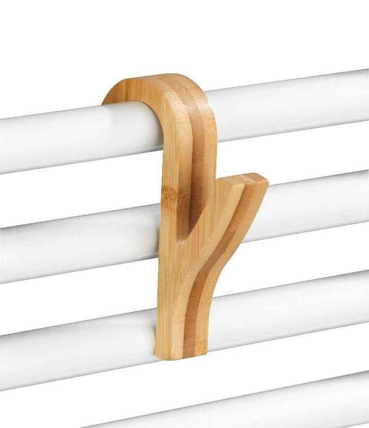 Wenko, haczyki na grzejnik, bambusowe, 2 szt.