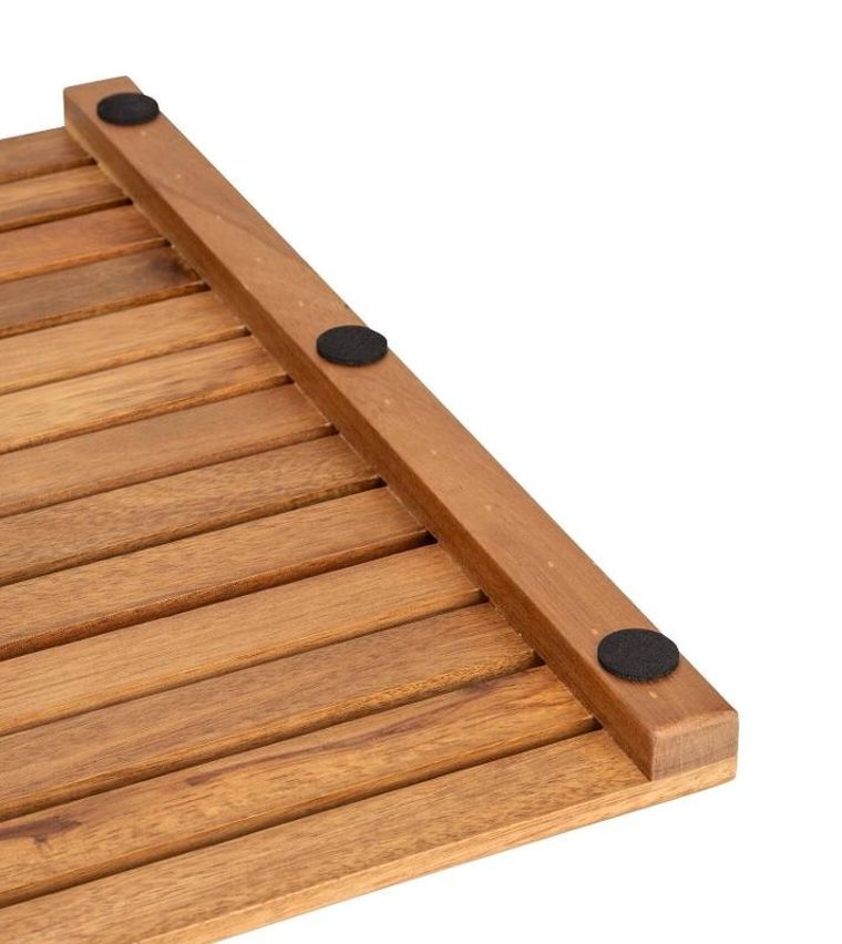 Wenko, kratka prysznicowa z drewna akacji, 40-60 cm