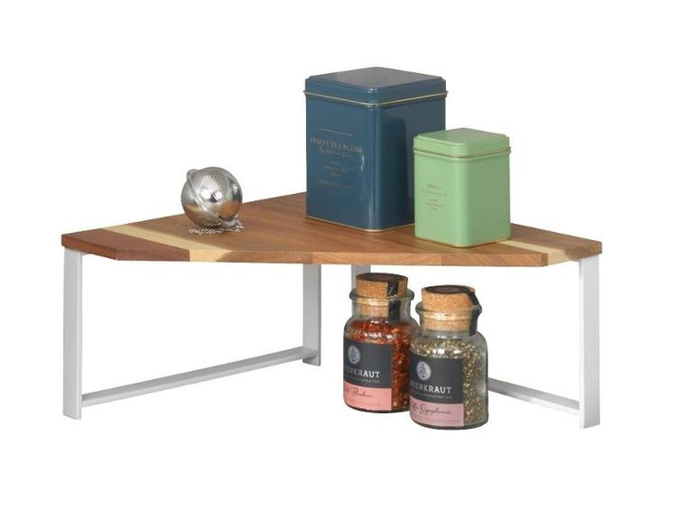 Wenko, Louisa, narożna półka kuchenna na blat, drewno akacji