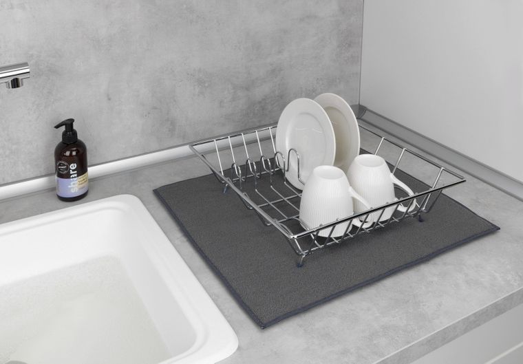 Wenko, Miko, mata do suszenia naczyń, szara, 47-40 cm