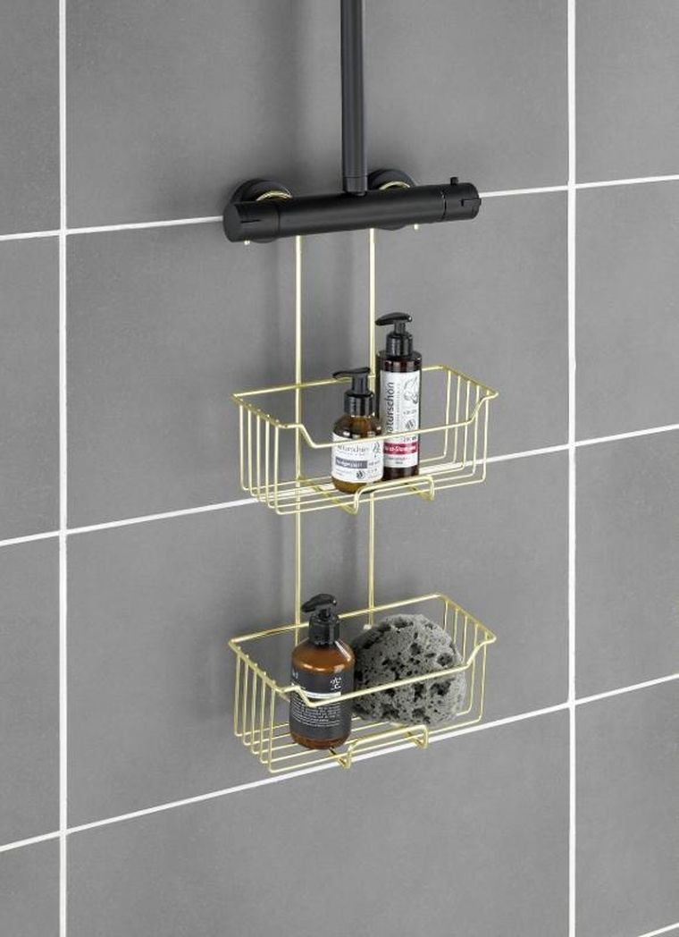 Wenko, Milo, koszyk łazienkowy, dwupoziomowy, do montażu na baterii wannowej