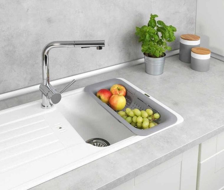 Wenko, organizer rozsuwany do zlewu, Sivo, 37-50 cm