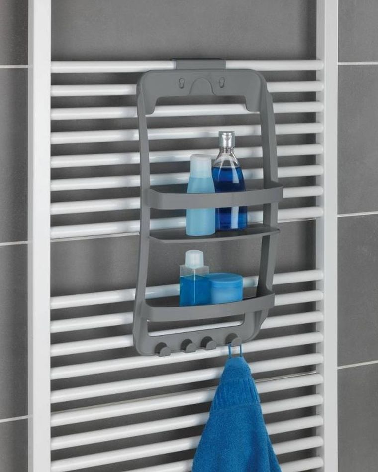 Wenko, półka łazienkowa bez wiercenia, dwupoziomowa, 26-54,5-11,5 cm