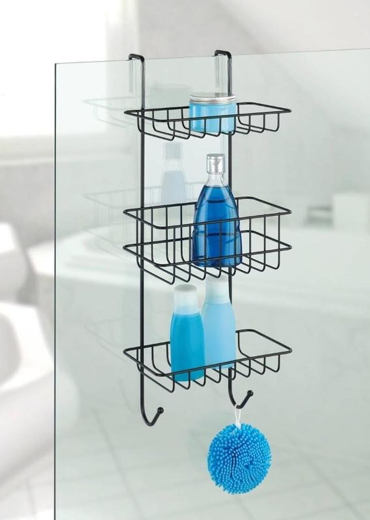 Wenko, półka łazienkowa zawieszana na kabinę prysznicową, Revigio, 3 poziomy