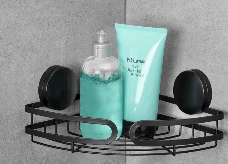 Wenko, półka pod prysznic, Pavia Static-Loc, narożna