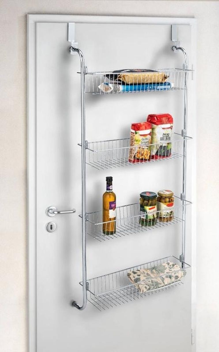 Wenko, półka z koszykami, montaż na drzwi, stal chromowana