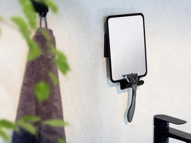 Wenko, Quadro, lusterko kosmetyczne z powłoką anty-para, montaż bez wiercenia