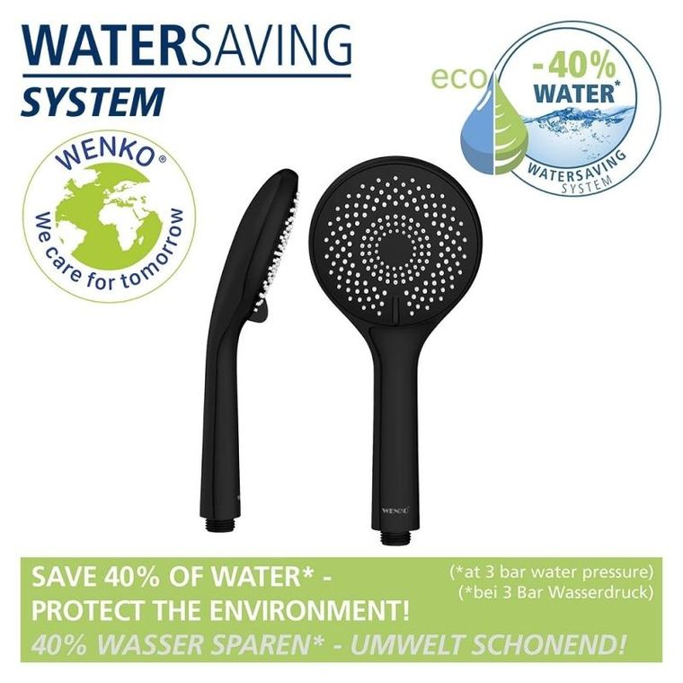 Wenko, słuchawka prysznicowa oszczędzająca wodę, Ø 11 cm