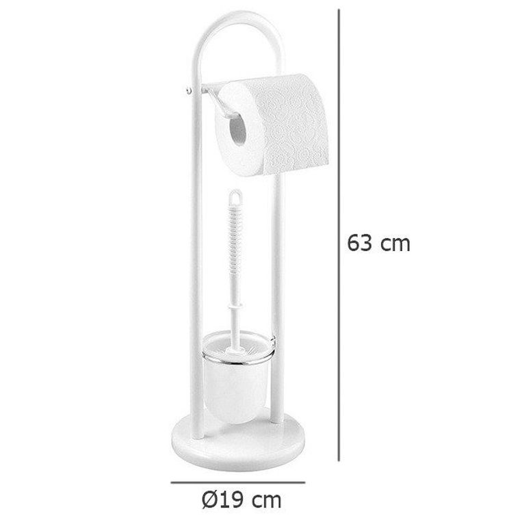 Wenko, stojak łazienkowy 2w1, Siena white
