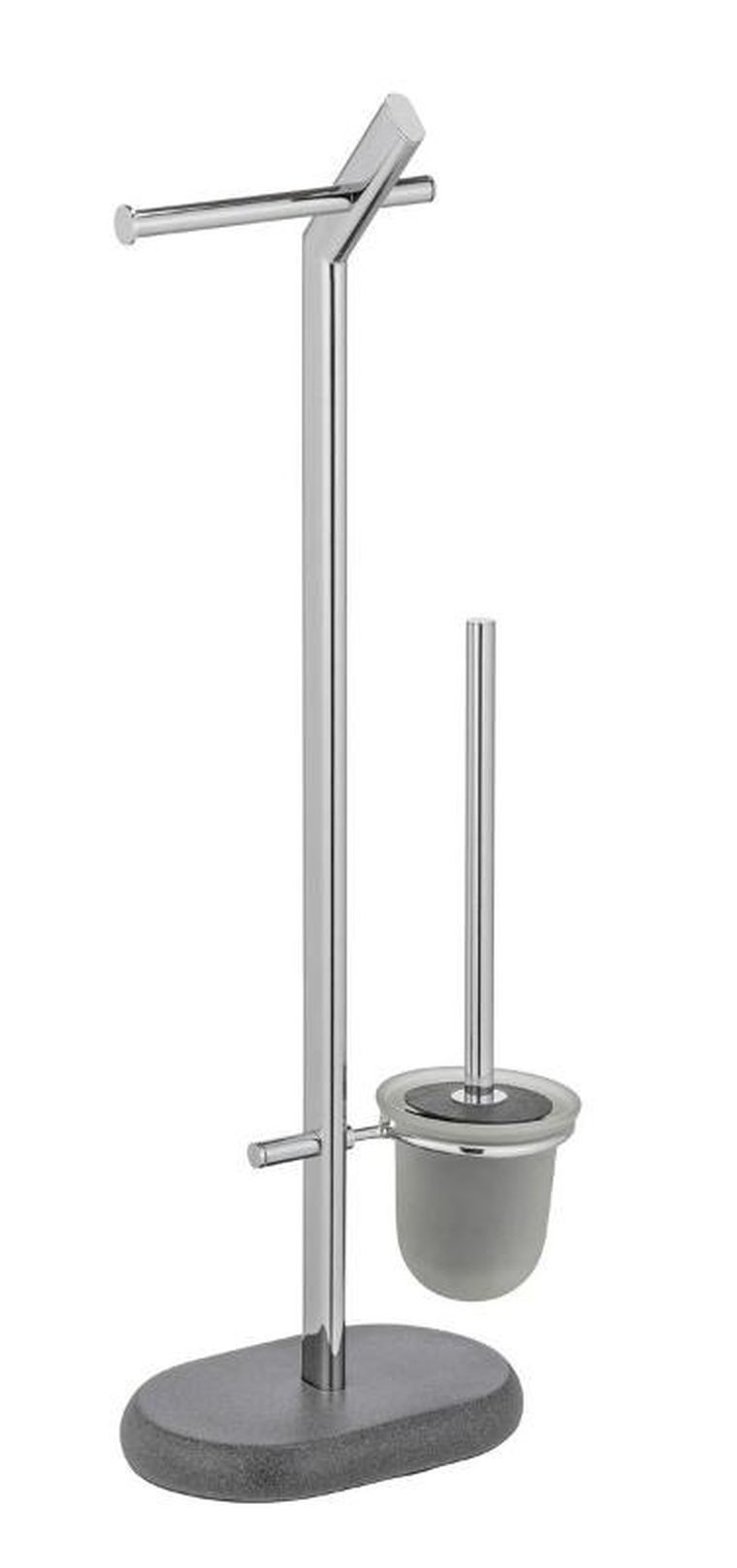 Wenko, stojak na papier toaletowy i szczotkę, Puro, stal nierdzewna