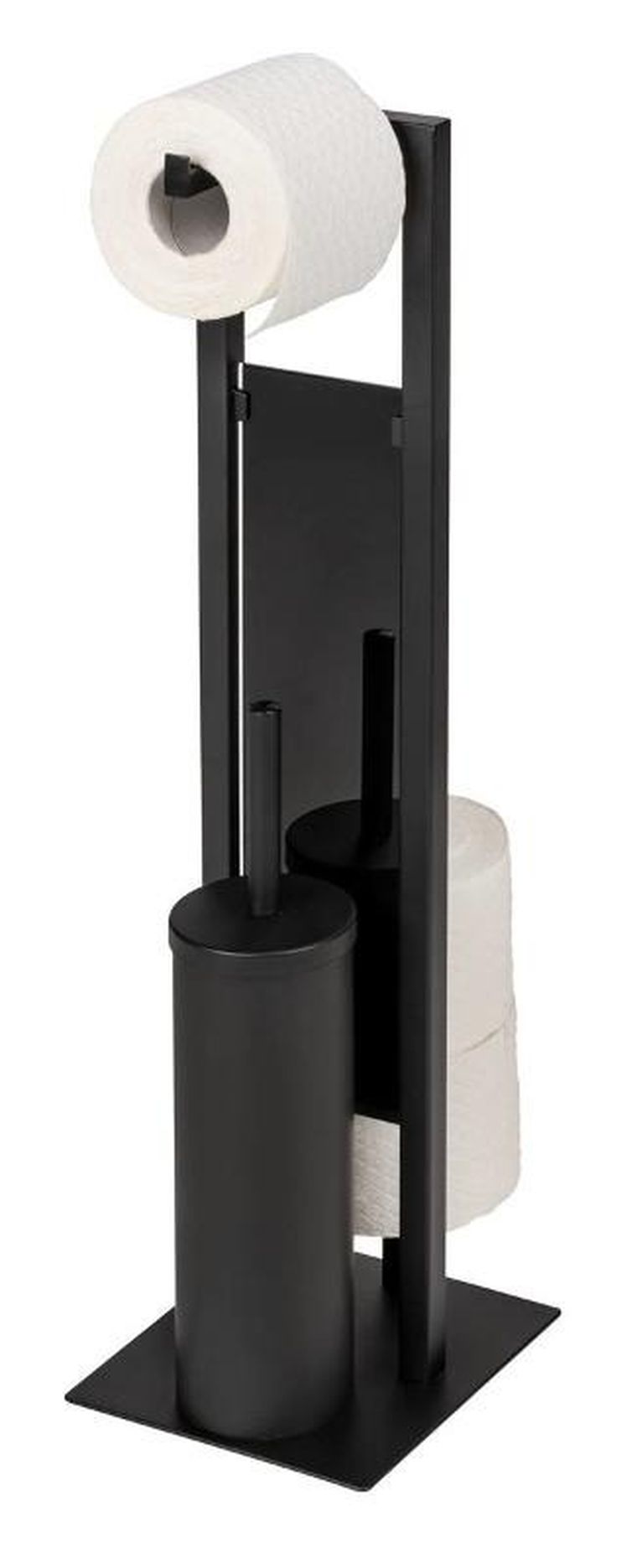 Wenko, stojak na papier toaletowy i szczotkę wc, Rivalta, 3w1, zamknięty pojemnik