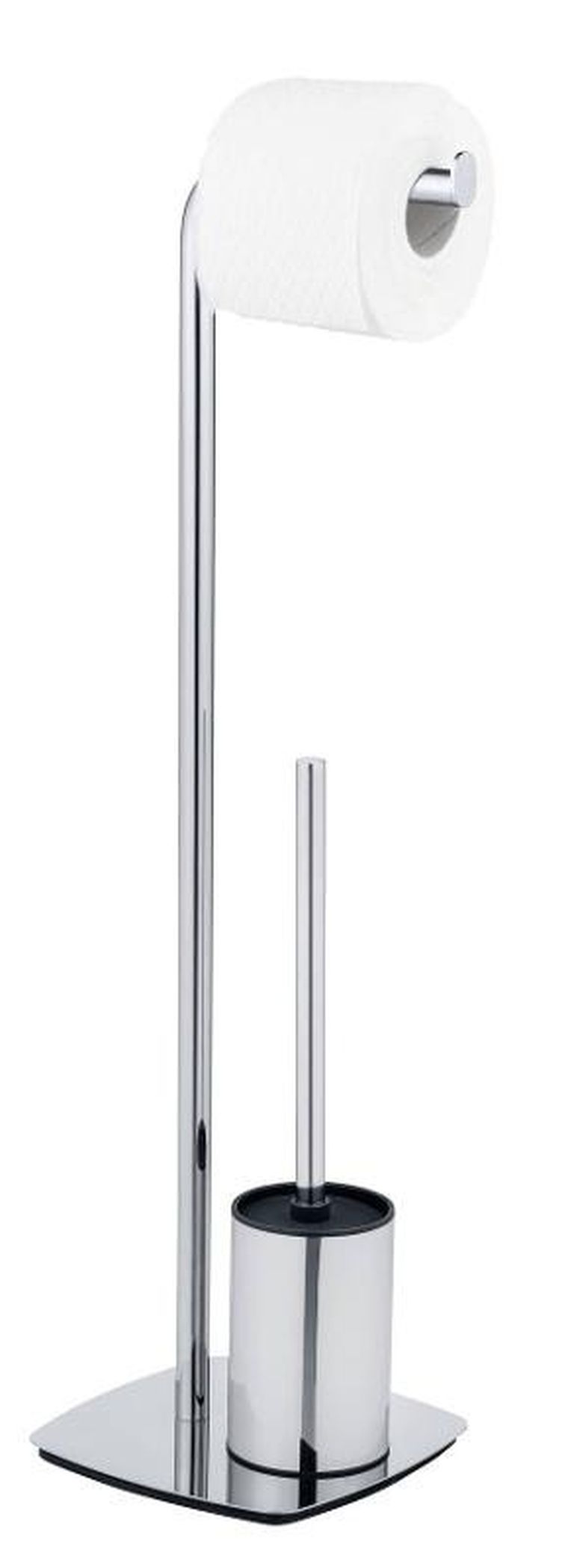 Wenko, szczotka do WC z uchwytem na papier toaletowy, chromowana, Iria