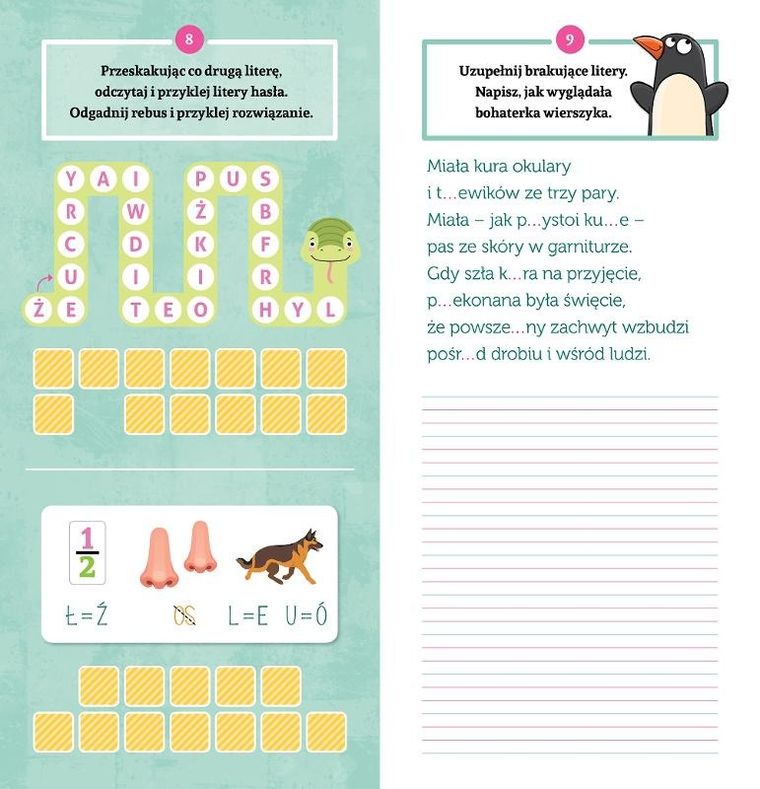 Wesoła ortografia. Ćwiczenia z naklejkami. Klasa 1