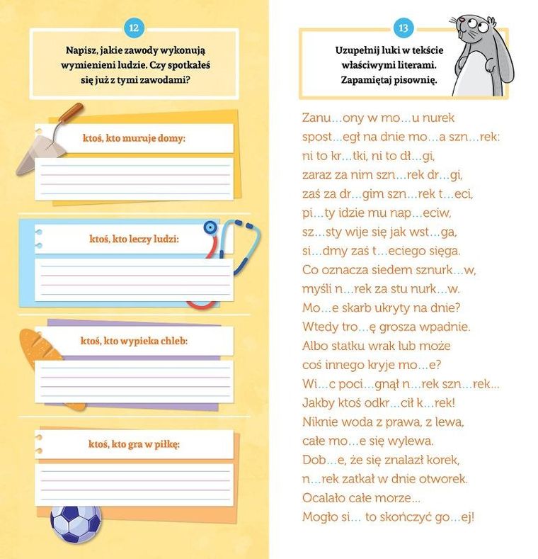 Wesoła ortografia. Ćwiczenia z naklejkami. Klasa 3