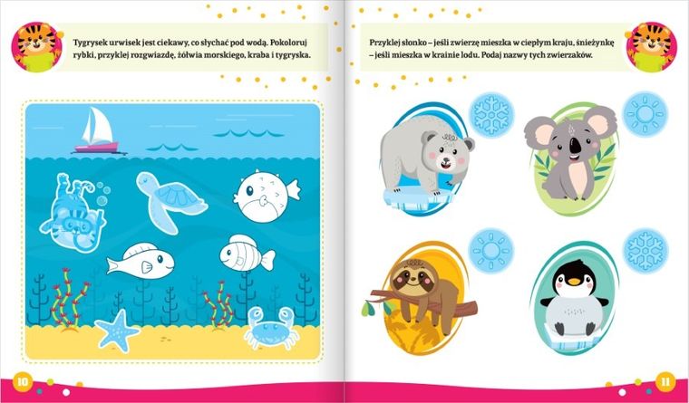 Wesołe zadania z tygryskiem urwiskiem