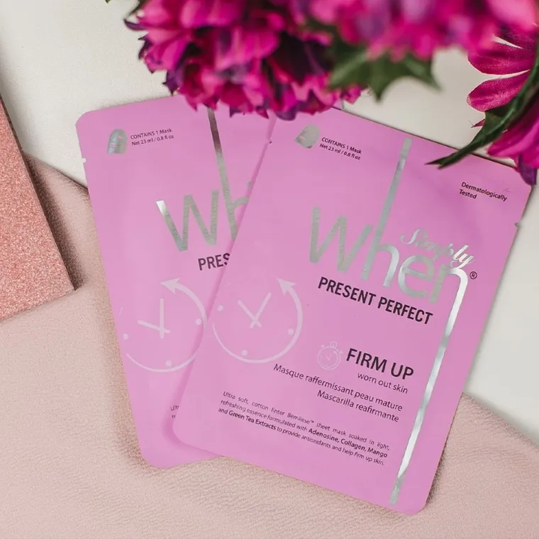 When, Simply, maska na twarz w płacie, Present Perfect, 1 szt.