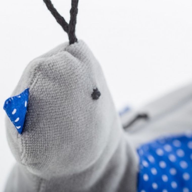 Whisbear - Szumiący Miś, szumiący ptaszek, szary, zabawka uspokajająca