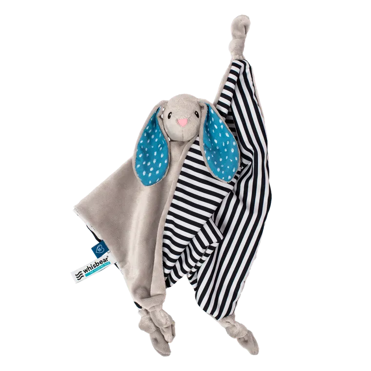 Whisbear, DouDou, Króliczek, kocyk przytulanka, szary