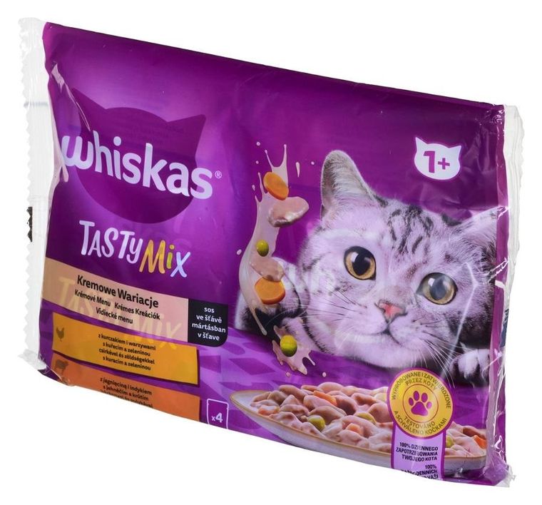 Whiskas, kremowe wariacje, saszetka, karma mokra dla kota, 4-85g