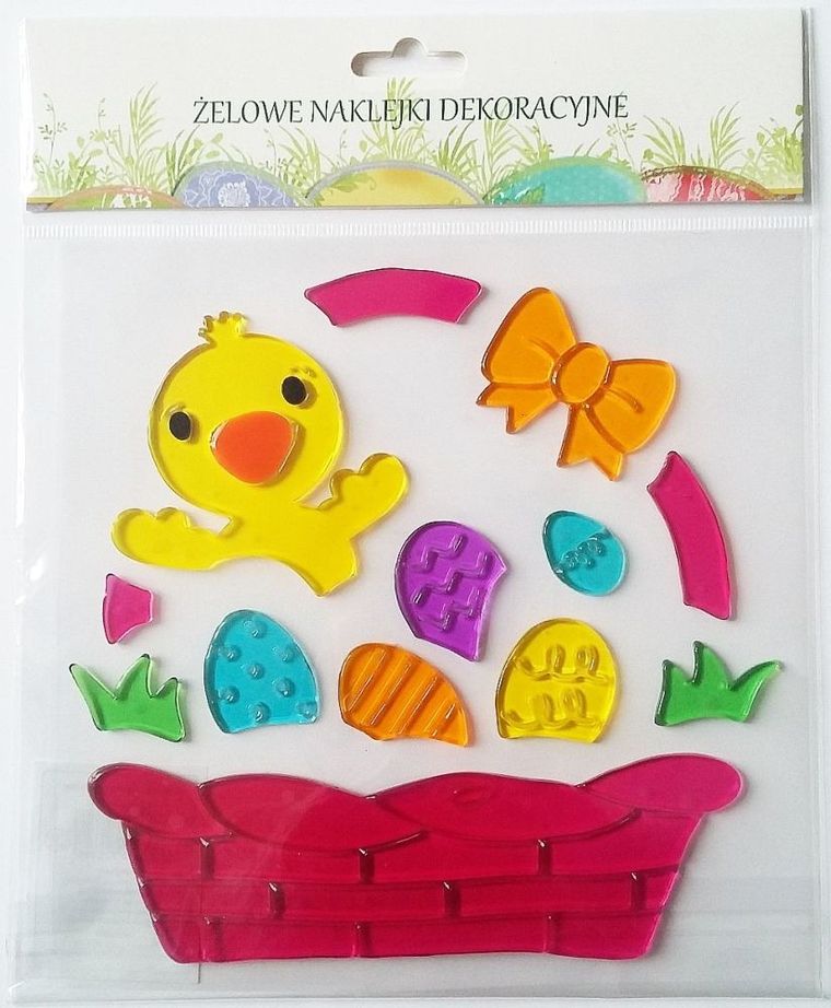 Wielkanoc, naklejki dekoracyjne żelowe