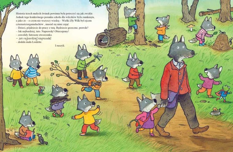 Wielki zły wilk i 14 małych wilczków