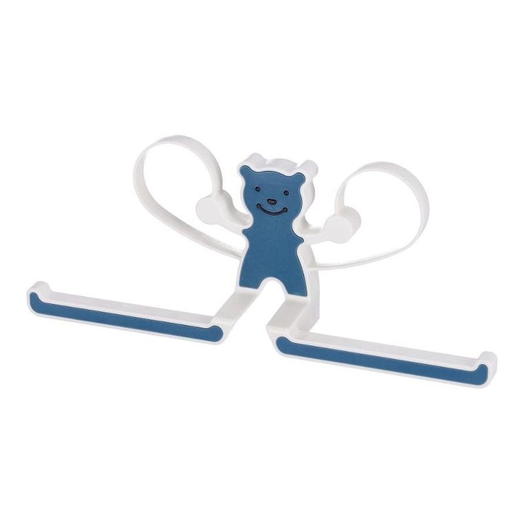 Wielofunkcyjny wieszak z misiem, niebieski