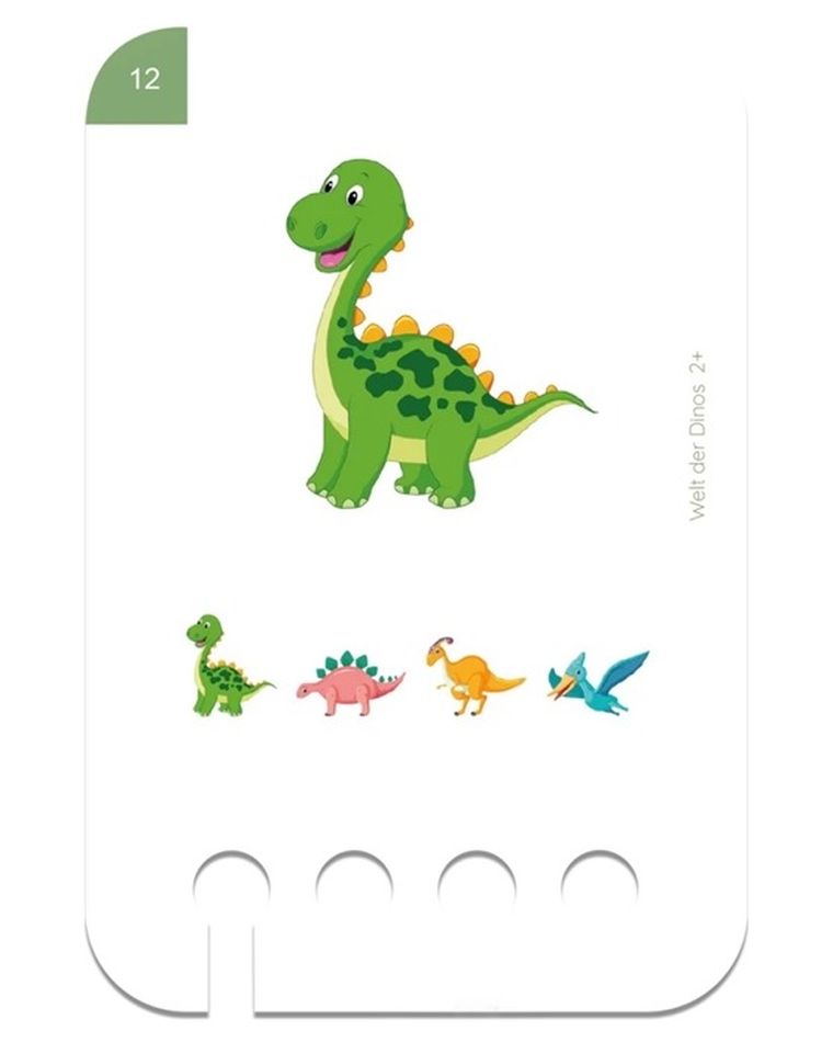 WiemTo, Rozpoznawanie Dinozaurów, karty edukacyjne, 2+