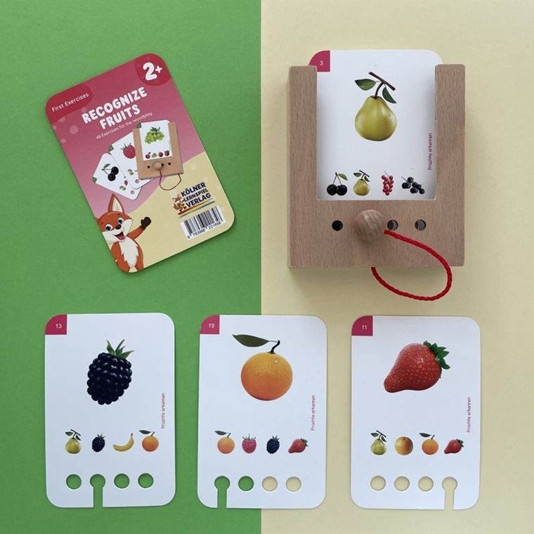WiemTo, Rozpoznawanie Owoców, karty edukacyjne, 2+