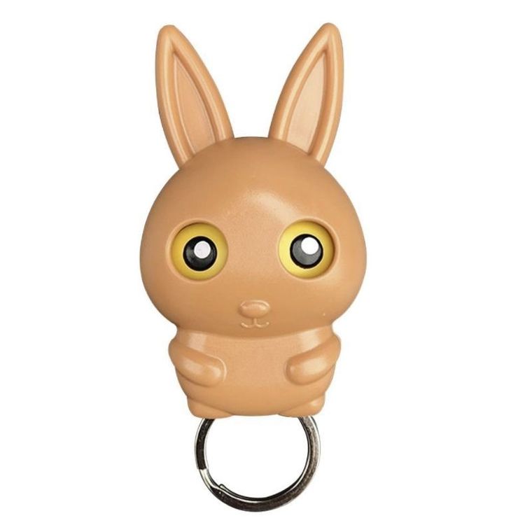 Wieszak na klucze, królik, brązowy