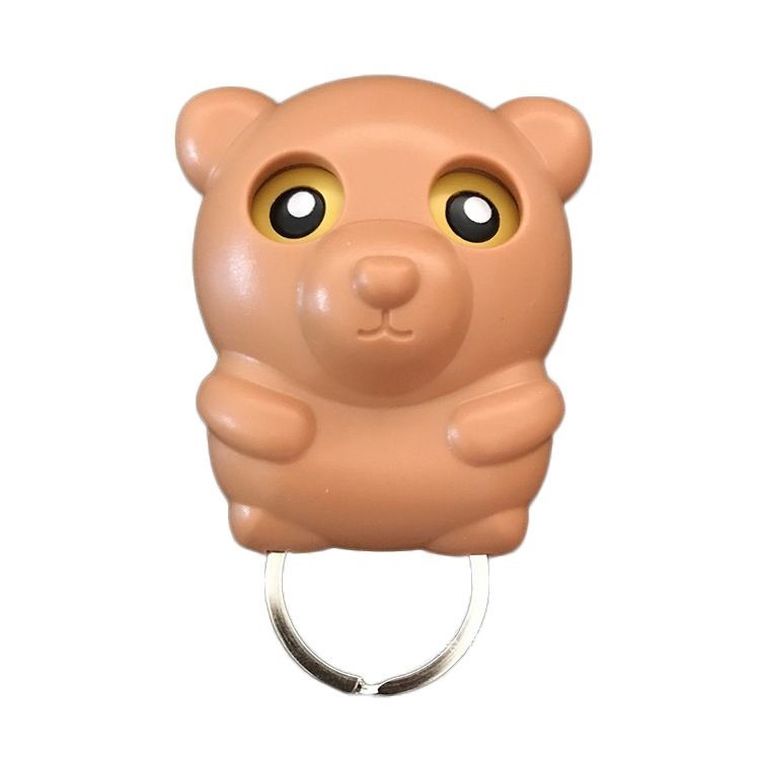 Wieszak na klucze, miś, brązowy