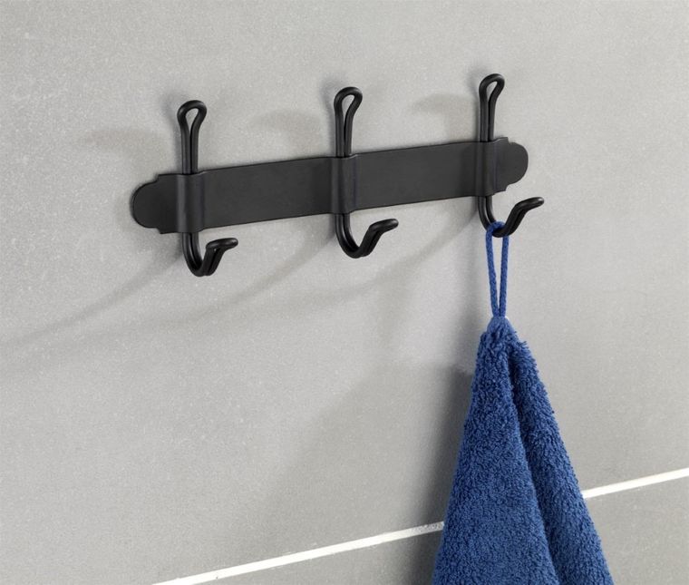 Wieszak na ręczniki, nostalgia, czarny