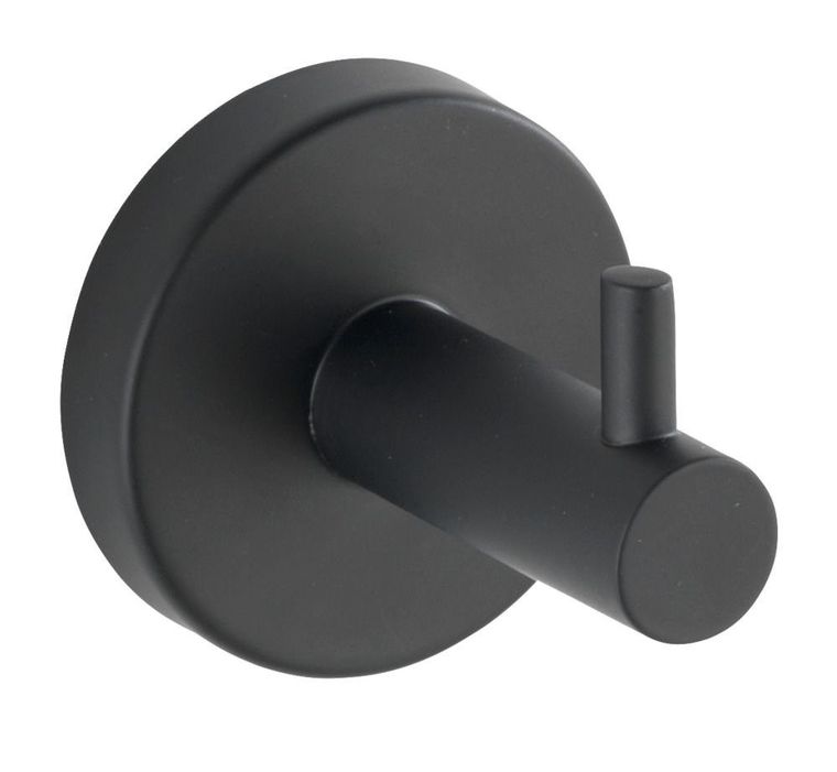 Wieszak na ręczniki, pojedynczy, Bosio, czarny