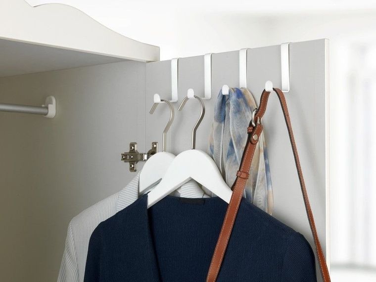 Wieszaki na drzwi, 4 szt., matowe białe