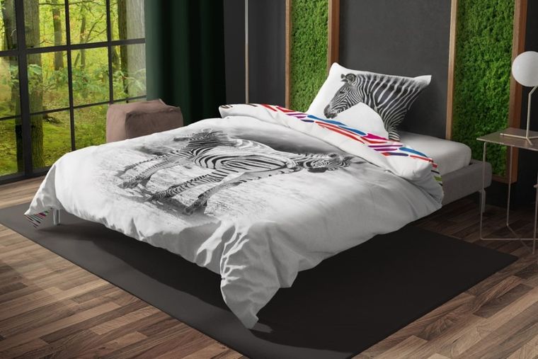 Wild, Zebra, 2-częściowy komplet pościeli, 160-200 cm