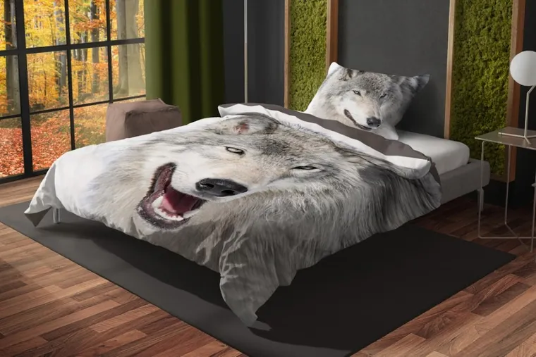 Wilk, 2-częściowy komplet pościeli młodzieżowej, 140-200 cm
